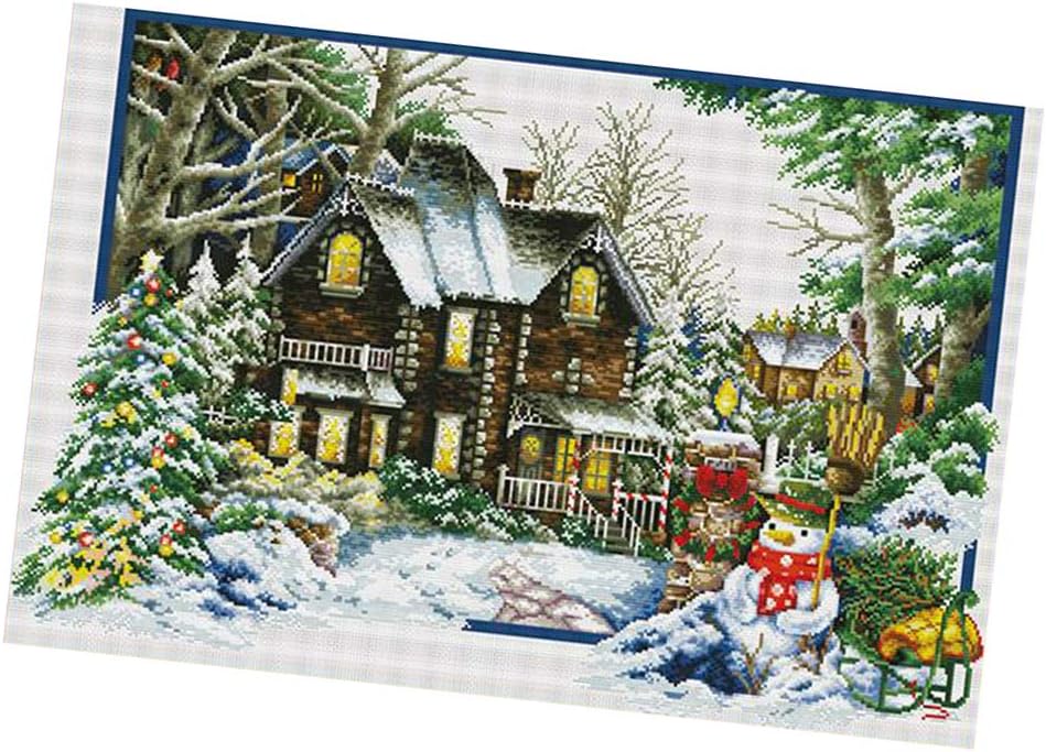 Street27 Stamped & Counted Cross Stitch Kit Winter Landscape Pattern 11CT Embroidery