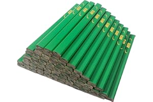 HFS(R) Carpenters Pencil Set Hard Lead for Woodworking Marking 7" / 175mm Green 72pcs