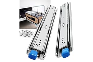 REGUDA Heavy Duty Locking Drawer Slides Full Extension Runners with Lock 12 14 16 18 20 22 24 26 28 30 32 34 36 38 40 Inch Side Mount Rails for Drawer Capacity 250lb 1 Pair