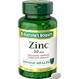 Nature’s Bounty Zinc 50mg Caplets, Immune Support, 250 ct | Immune Support & Antioxidant Supplement, Promotes Skin Health, 1 