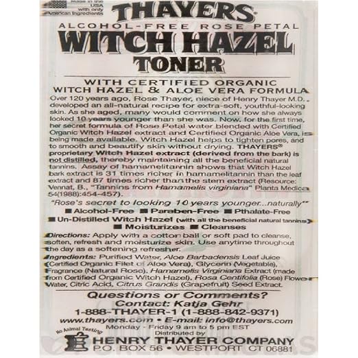 Thayers Alcohol-free Rose Petal Witch Hazel Toner (6 Pack) 12-oz. Bottles