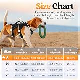 rabbitgoo Escape-Proof Small Dog Harness with Handle Reflective Black S view 2