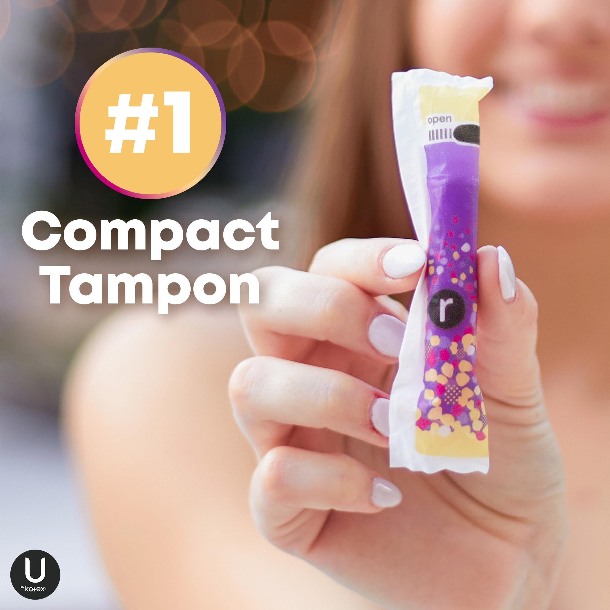 U by Kotex Tampons, Click Compact, Regular Absorbency, Unscented, 45 Count