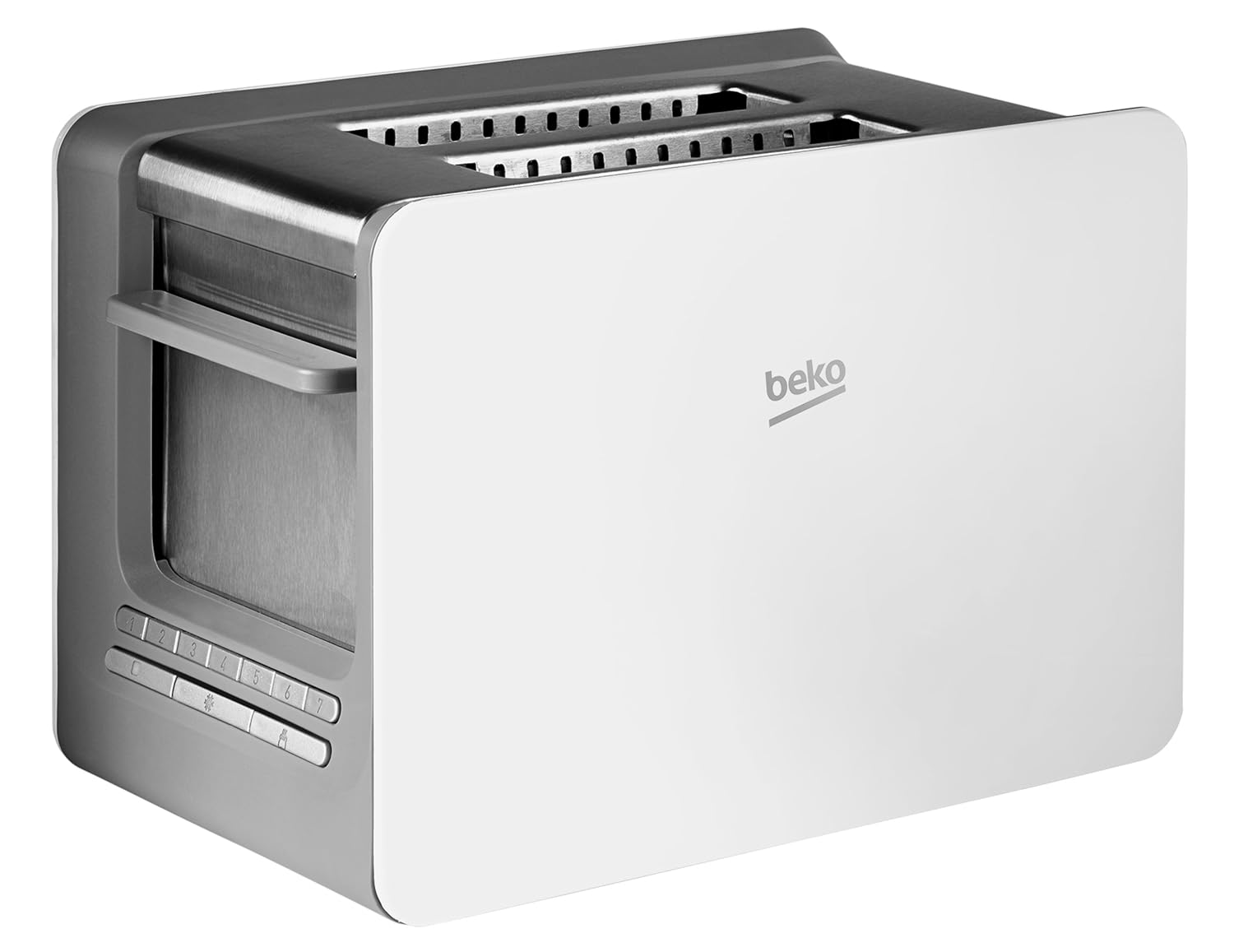 Beko TAM6202W 2 Slice Extra Wide and Deep Slot Modern Style Toaster