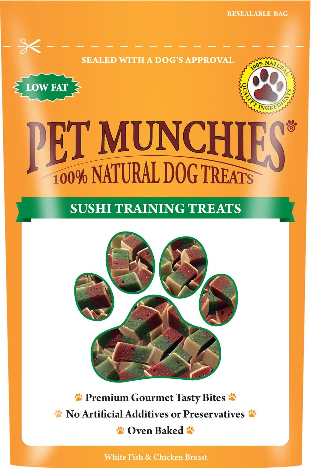 Pet Munchies Sushi Dog Training Treats 50g (Pack of 8), 400 g (Pack of 1)