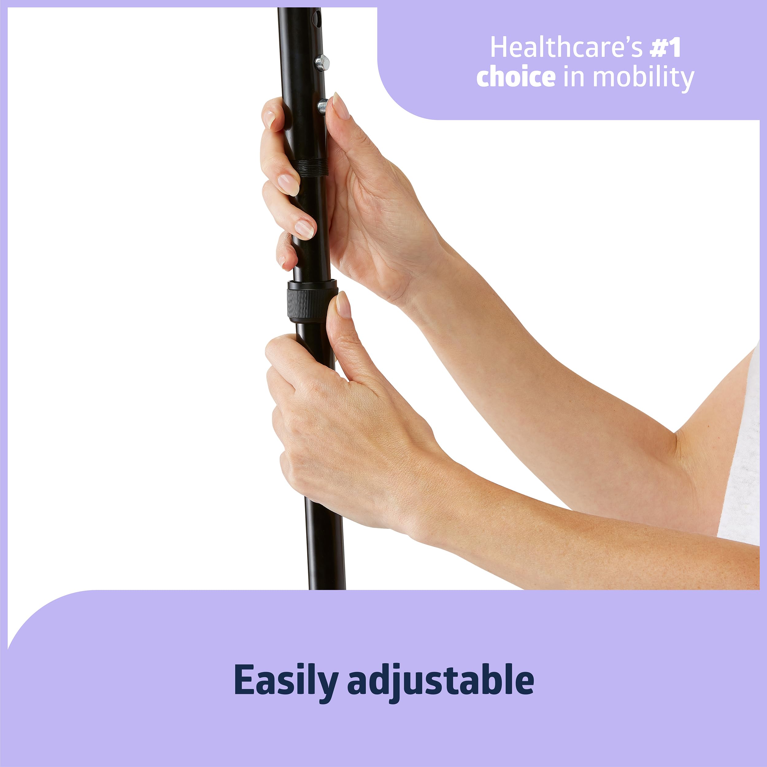Medline Bariatric Offset Walking Cane for Seniors & Adults, Ideal for Balance Support