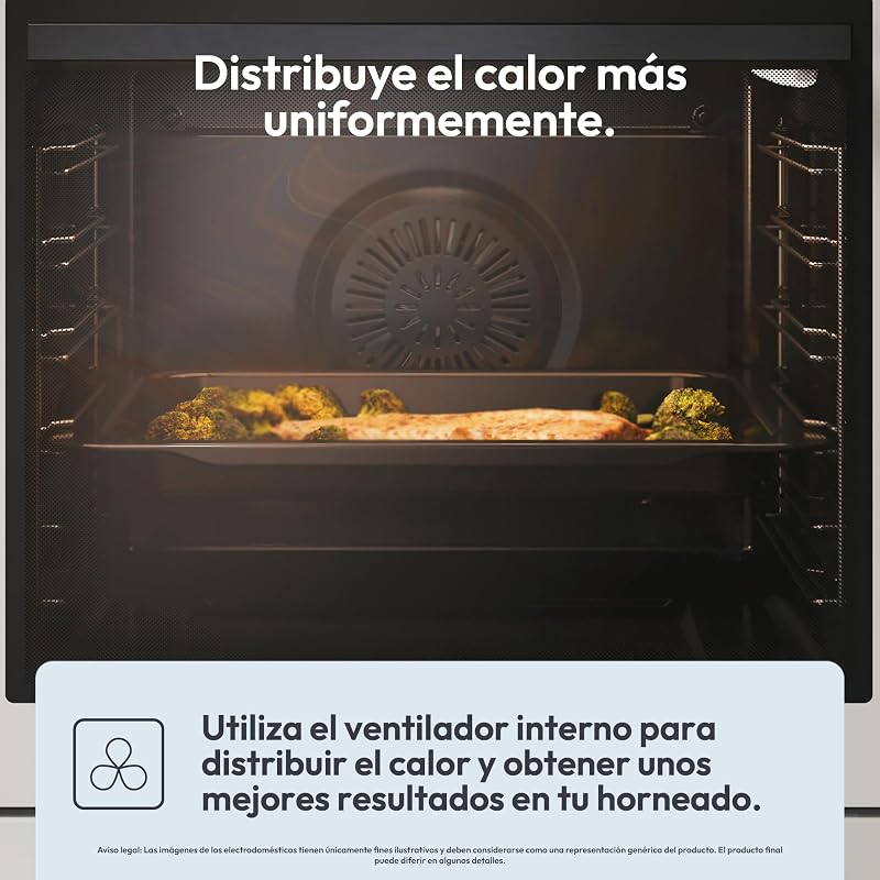 Assar 600 CA6 N3T1HTW Forno Multifunções, 78L, Receitas através da app hOn, 1 Tabuleiro e 1 Rack, Limpeza Hidrolítica, Convecção + Ventoinha, 9 Funções, UX Pronta, Branco
