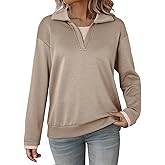 Dokotoo Sweatshirt for Women Long Sleeve V Neck Color Block Oversized Casual Pullover Sweatshirts Tops
