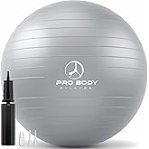 ProBody Pilates Exercise Ball - Multiple Sizes Gym Grade Balance Ball for Fitness, Yoga, Workout, Pregnancy & Physical Therap