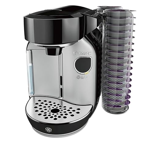 Bosch Tassimo Caddy T75 1.2L Coffee Pod Machine - 32 Disc Pod Holder & Brita Filter - BLACK & SILVER