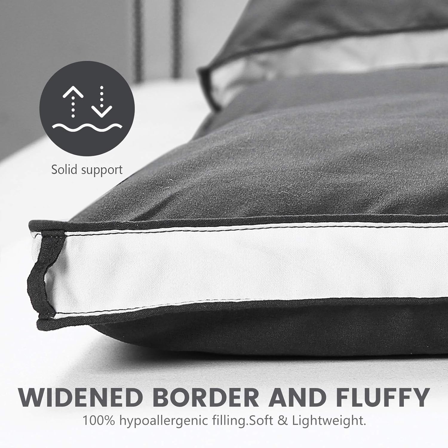LANELIFE Cal King Size Comforter All Season Soft Quilted Down Alternative Duvet Insert with Corner Tabs, Reversible Winter Warm Fluffy，Breathable Quilt, Dark Grey,96×104 inches: Kitchen & Dining