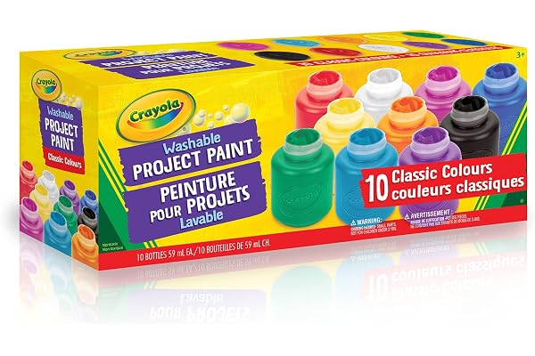 Crayola 10 59ml Paint Jars Assorted Classic Colours Arts & Crafts