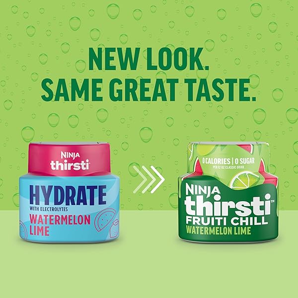 NINJA THIRSTI FLAVORED WATER DROPS, FRUITI CHILL VARIETY PACK, BOLD FRUIT FLAVOR, SPARKLING OR STILL CALORIES, ZERO SUGAR, MAKES 17, 12OZ DRINKS, 3 PACK, WCFV2