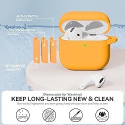 for AirPods 4 Case, Soft Silicone Protective Case