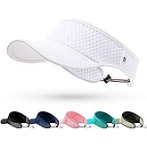SUNMECI Mesh Breathable Sports Visor - Men Women Adjustable Lightweight Quick Dry Sun Hat for Tennis, Golf, Running