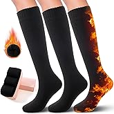 SISOSOCK 3 Pairs Warm Knee High Socks for Women Winter Thick Soft Extreme Cold Weather Thermal Boot Socks with Gifts Box