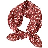 Pemilosci Cotton-Blend Bandana, Head Scarf, Headband, Head wrap, Hair Neck Scarf for Women 22 x 22 inch