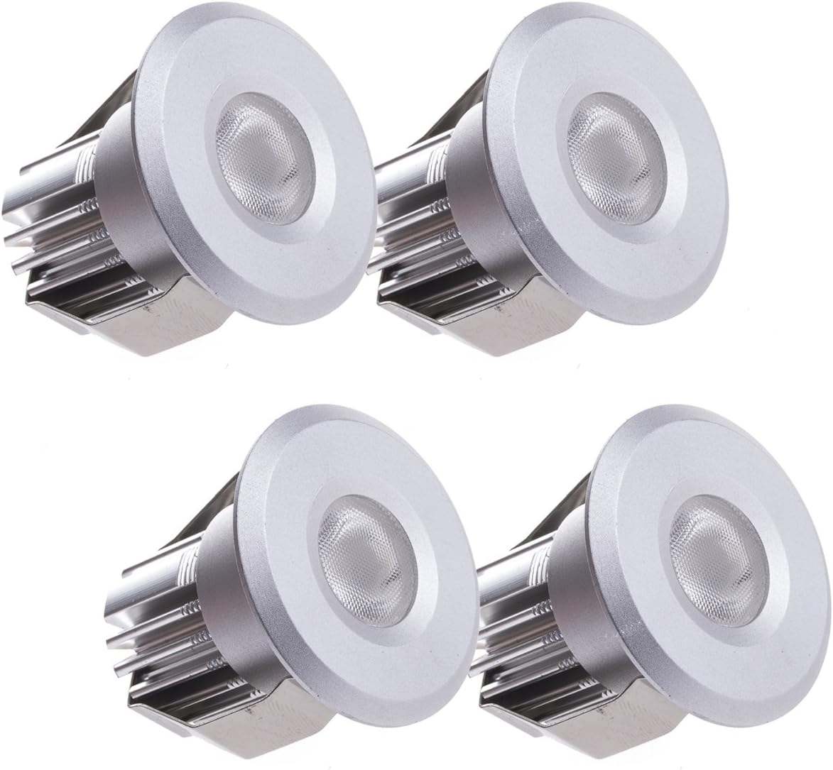 Small Sensati Miniature LED Recessed Downlight Spot Set 4 Pieces