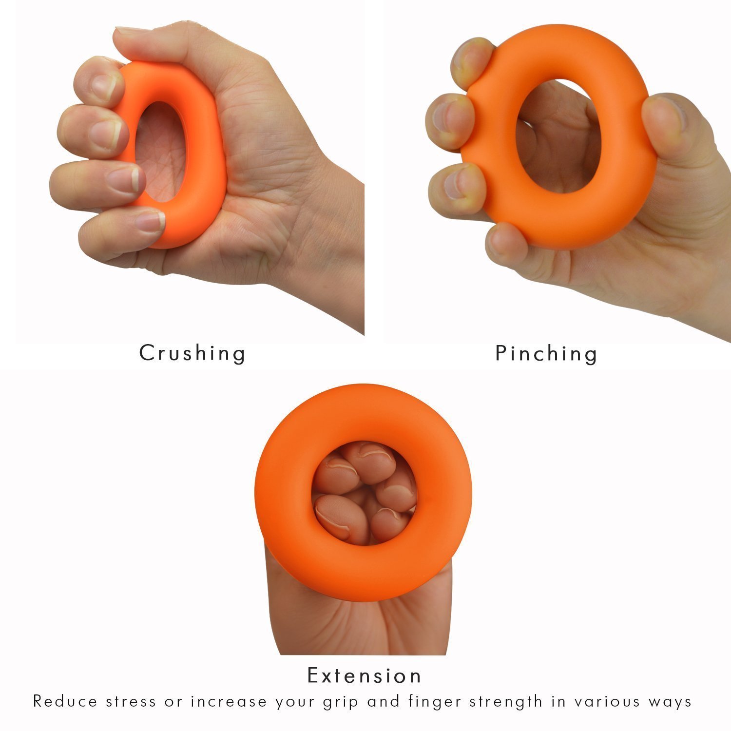 Your Choice Yoga Massage Balls Trigger Point Therapy balls Myofascial Release Lacrosse Ball, 2 Firm Balls & 1 Hand Strengthener Grip Ring Set for Foot, Back, Glute, Neck Massager