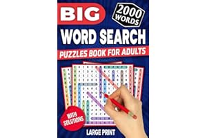 Word Search Puzzles Book For Adults - Large Print: 2000 New Words - Big Font Anti-Eye Strain And Relieve Stress (With Full Solutions)