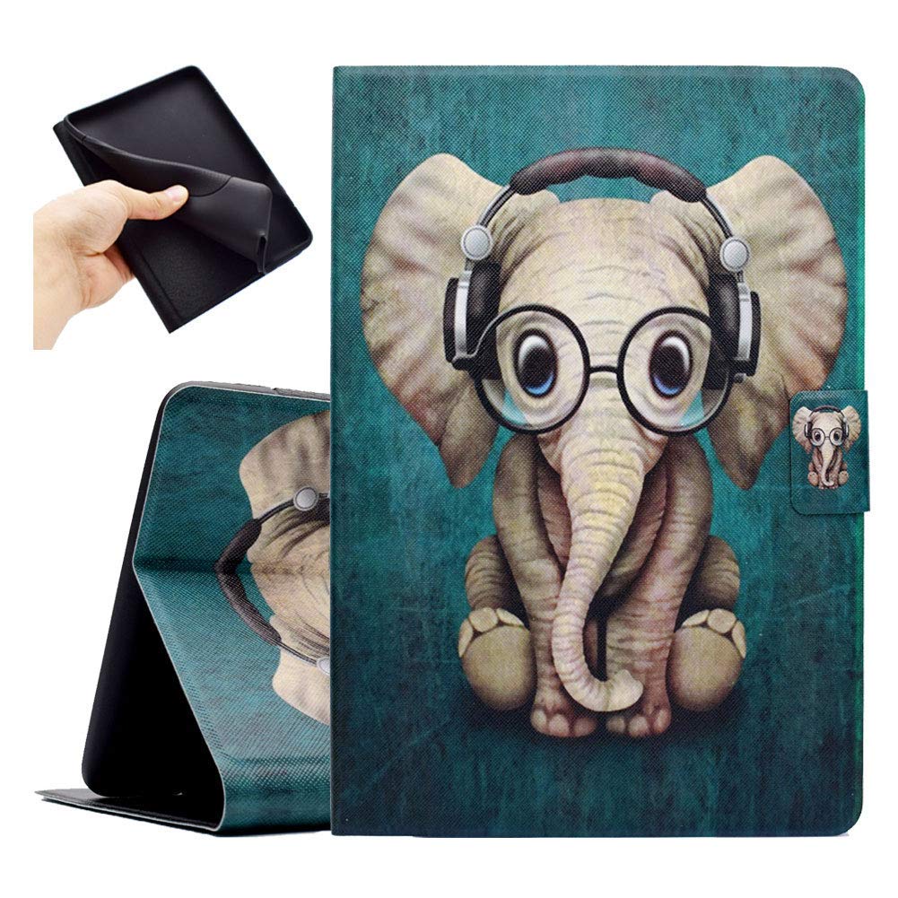 Kindle Paperwhite 4 2018 Case Cover PU Leather Smart with Patterns Protective Case [Thinnest & Lightest] Slim Fit All Kindle Paperwhite 1 2 3 4, elephant