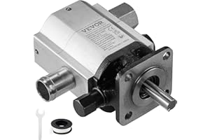 VEVOR Hydraulic Wood Log Splitter Pump, 16GPM, 2 Stage 4000PSI, 1'' Inlet 1/2'' NPT Outlet 3600 RPM Aluminum Hydraulic Gear Pump, for Small Engine Mounting Log Splitters Snowplow