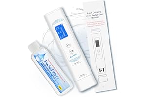 KACTOILY 6 in 1 Digital Water Tester for Drinking Water, Lab Grade TOC/COD/EC/UV275/Temp/TDS Meter Digital Water Tester and Calibration Solution for Home, RV, Camping, Well, Tap Water