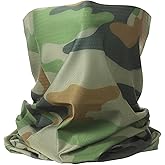 HARFINGTON Summer Cooling Neck Gaiter Sun Protection Face Mask Fishing Neck Gaiter Unisex Sunscreen Breathable Bandana for Hiking Outdoor Sports, Camo