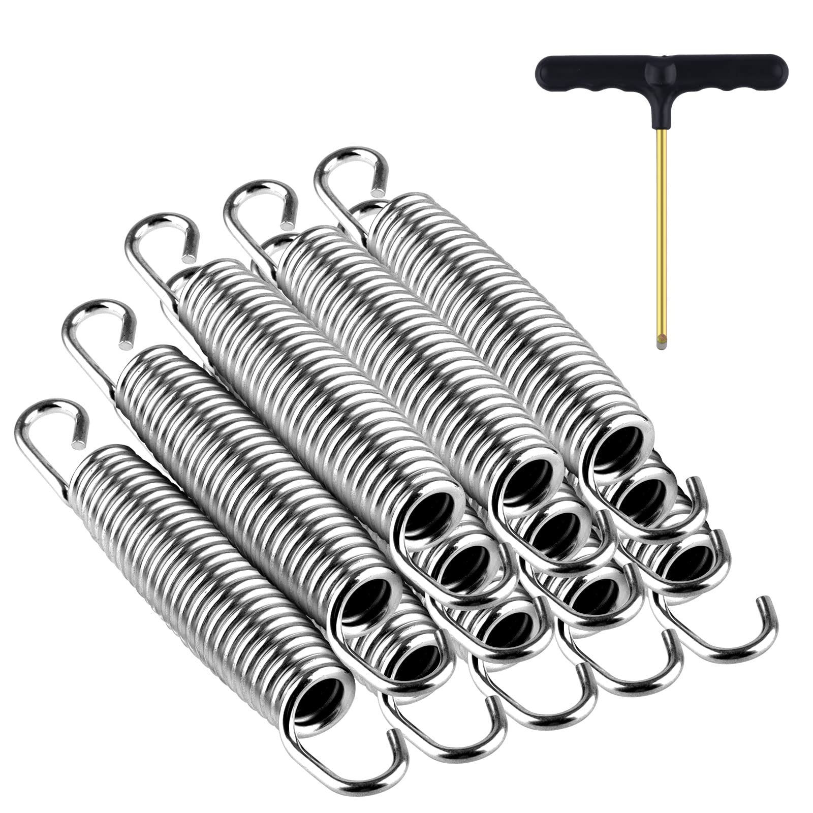 synoratory 5.5” Trampoline Springs Heavy Duty for CalmMax,Skywalker,BCAN,12pcs Stainless Steel Replacement Springs (5.5” Trampoline Springs)