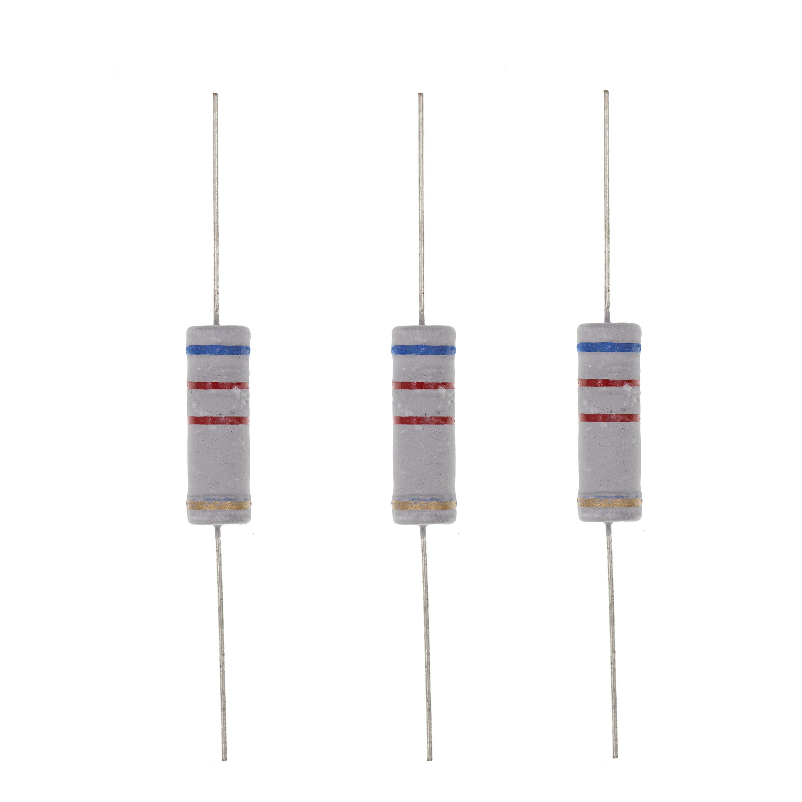 HUABAN 10PCS 5W 5 Watts 6K2 6K2 Ohm 5% Metal Oxide Film Resistor