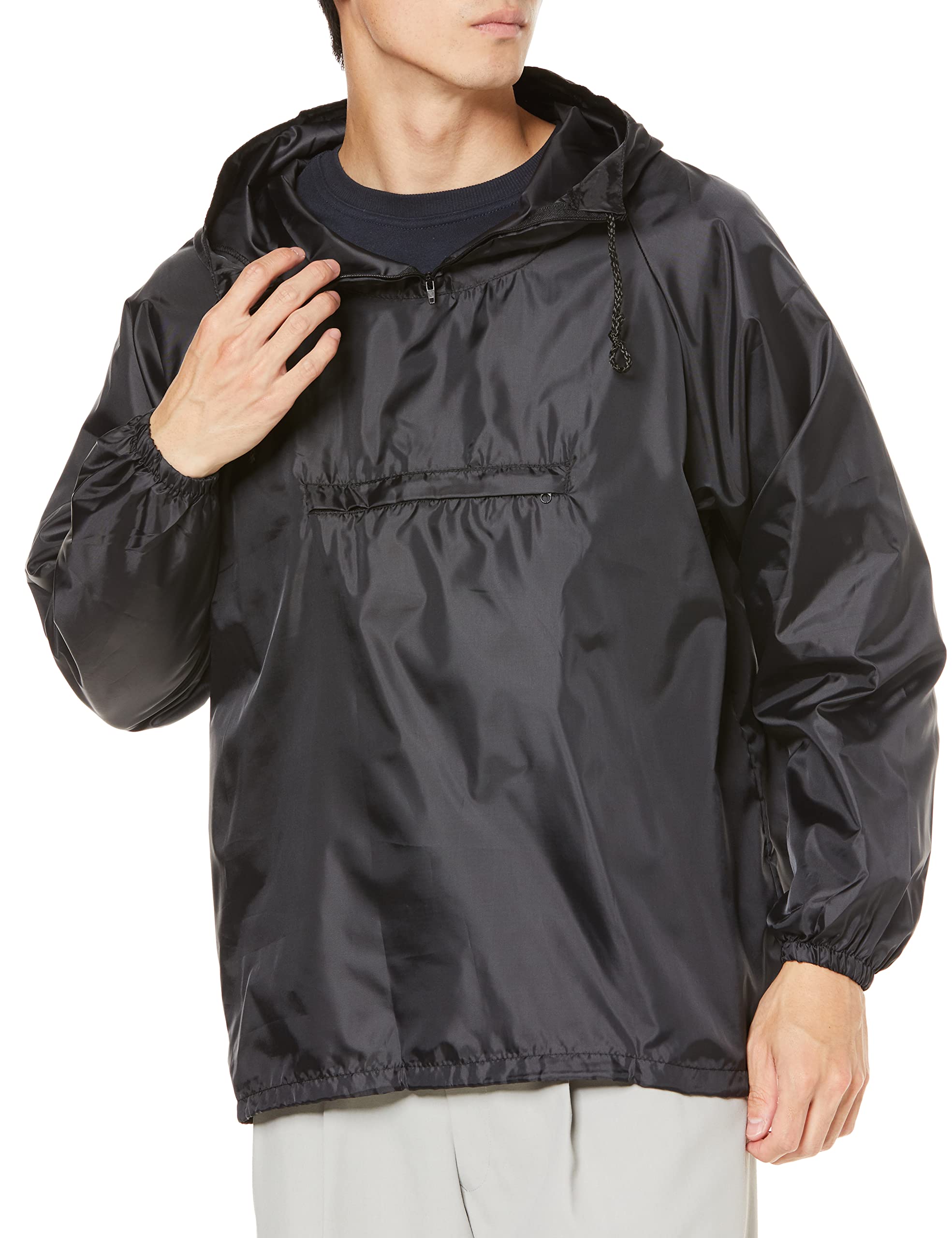 カジメイク 防風撥水ヤッケ ブラックの商品画像