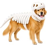 Dog Dinosaur Costume,3D Dinosaur Skeleton Costume Halloween for Dogs | Glow in the Dark Dinosaur Halloween Costume, Funny Dog Costume with Glow Effect, for Parties, Photos, Cosplay and Pet Lovers