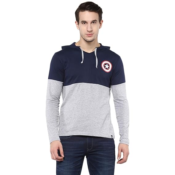 captain america hooded t shirt