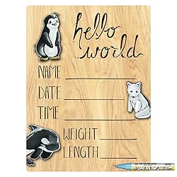 Cohas Hello World Newborn Baby Announcement Printed