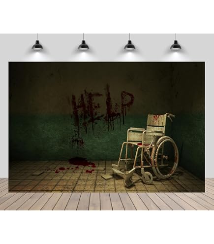 Amazon.com : CORFOTO Fabric Creepy Hospital Bloody Ward Room