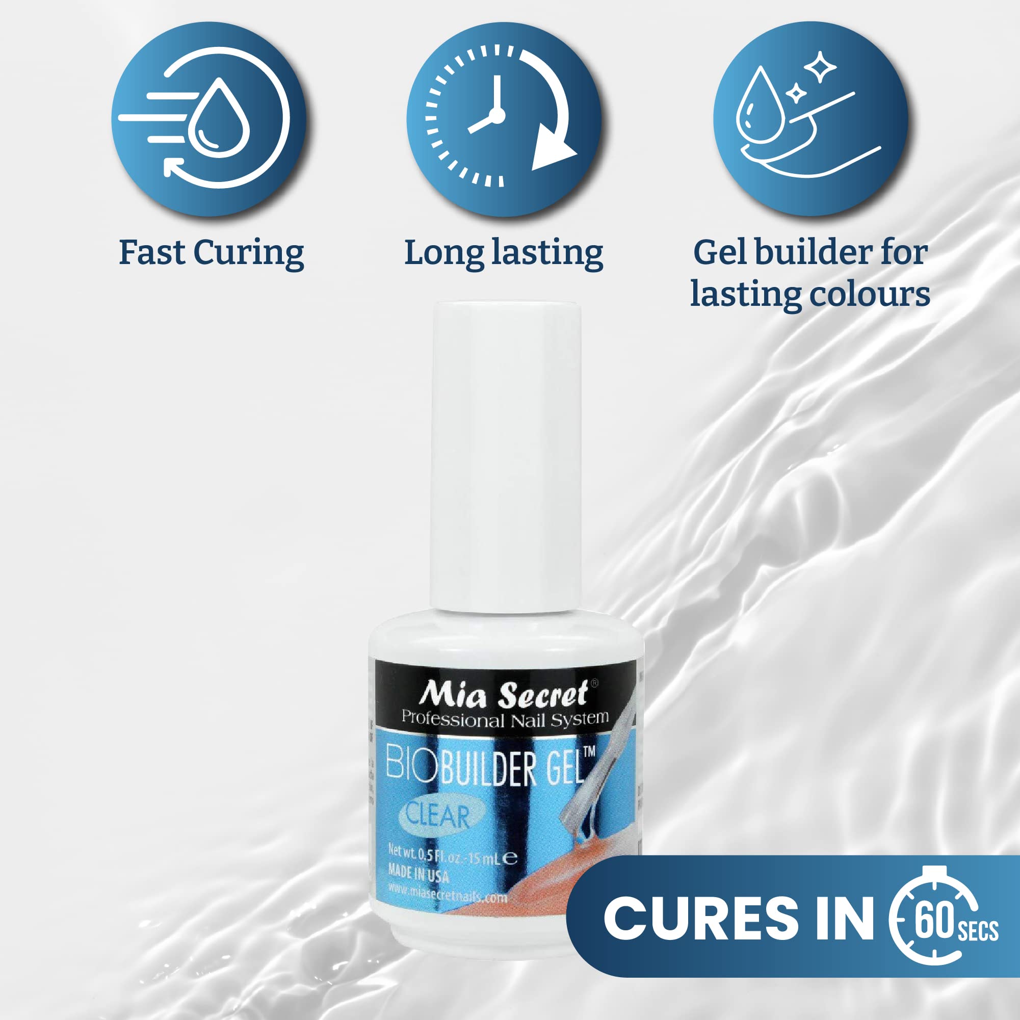 Mia Secret Clear Brush-on Nail Sculpting Gel, 0.5 oz - Biobuilder Clear Builder Gel in a Bottle For Nail Extensions and Natural Nails - Image 5