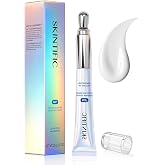 SKINTIFIC Lifting Eye Cream, Reduce Puffiness/Fine Lines/Dark Circle 0.7 oz | 360&deg; Crystal Rolling Eye Repair Cream, Vibrating Metal Applicator for Puffiness, Neck/Fine Lines &amp; Wrinkles, Absorbs Fast