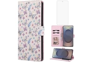 Asuwish Phone Case for Samsung Galaxy S26 Ultra 5G Wallet Cell Flip Cover with Screen Protector RFID Blocking Flower Card Hol