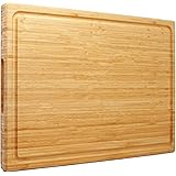 Extra Large XXXL Bamboo Cutting Board 24 x16 Inch,Largest Wooden Butcher Block for Turkey, Meat, Vegetables, BBQ, Over the Si