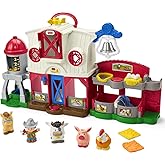 Fisher-Price Little People Toddler Learning Toy Caring for Animals Farm Electronic Playset with Smart Stages for Ages 1+ Year