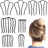 8 Piece Hair Side Combs Hair Forks French Twist Comb Vintage Hair Stick for Updo Bun, Teeth Hair Pin Messy Bun Maker Hair Accessories for Women and Girls