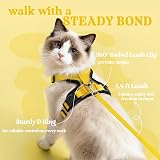 rabbitgoo Cat Harness and Lead Set Adjustable Escape Proof XS Yellow view 5