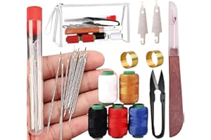 KATATOL Stainless Steel Needles for Hand Sewing, Big Eye Steels Sewings Needles Kit, 34/36/37PCS Long & Thin Handmade Quilting Needles Kits, Portable for DIY Beginners & Daily Use (36pcs-1set)
