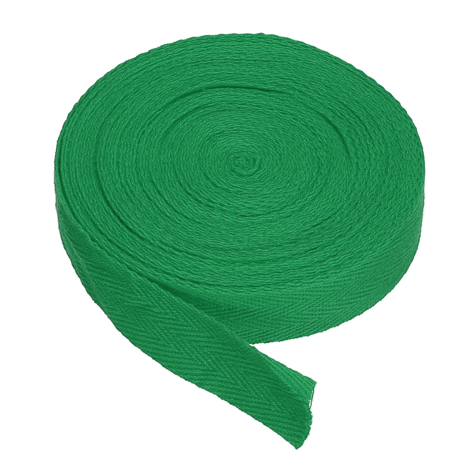 PATIKIL Cotton Twill Tape 20mm(3/4") 9m(10 Yards) Cotton Ribbon Bias Binding Tape Herringbone Webbing Trim for Sewing Gift Wrapping Craft DIY Lawn Green