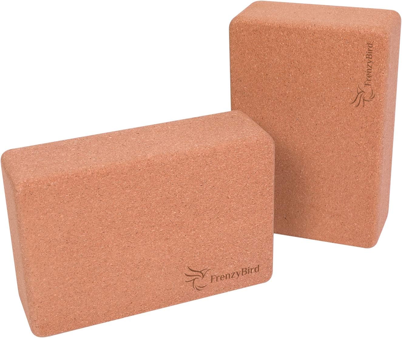 FrenzyBird 5mm Cork Yoga Mat with Oxford Mat Bag and Strap, Double-Sided,Free of PVC, for Yoga,Hot Yoga and Pilates