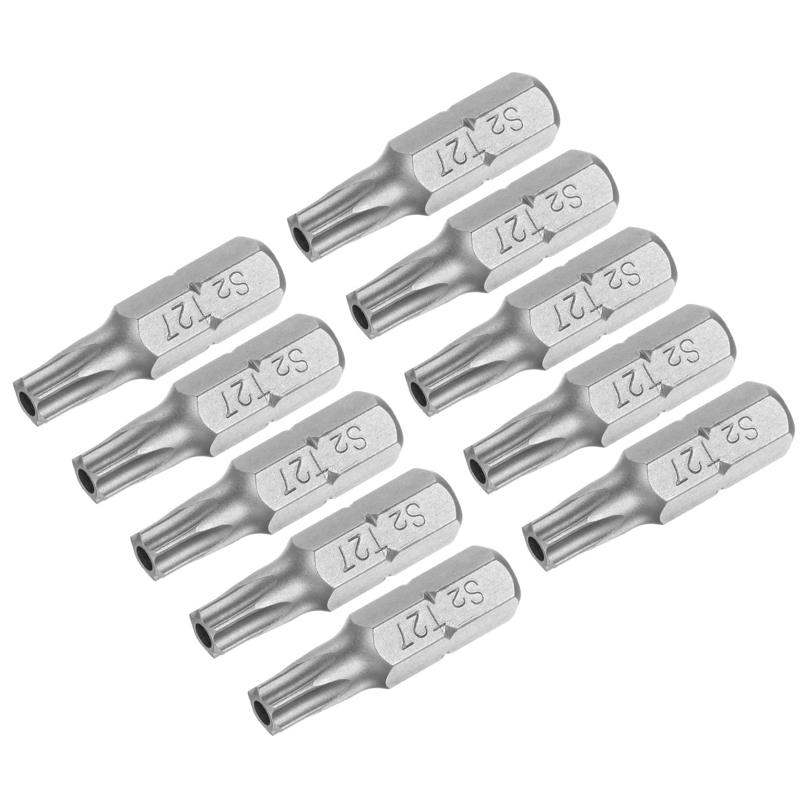 uxcell Torx Bits 1/4 Inch Hex Shank 25mm Length Magnetic Screwdriver T27 Screw Driver Bit S2 Alloy Steel 10pcs