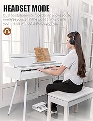 UISCOM 88 Key Weighted Home Digital Piano- Wooden