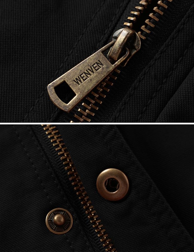 wenven men's casual cotton military jacket