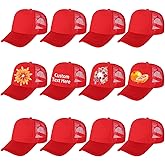 Ultrafun 12 Pack Trucker Hat Summer Mesh Sublimation Blank Hats Adjustable Snapback Baseball Hats for Men Women