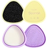 Docolor Makeup Brushes Cleaner Set Solid Soap Cleanser with Color Removal Sponge, Makeup Brush Cleaner Mat Brushes Shampoo for Cleaning Makeup Sponges, Brushes &amp; Applicators Vegan (coconut oil)